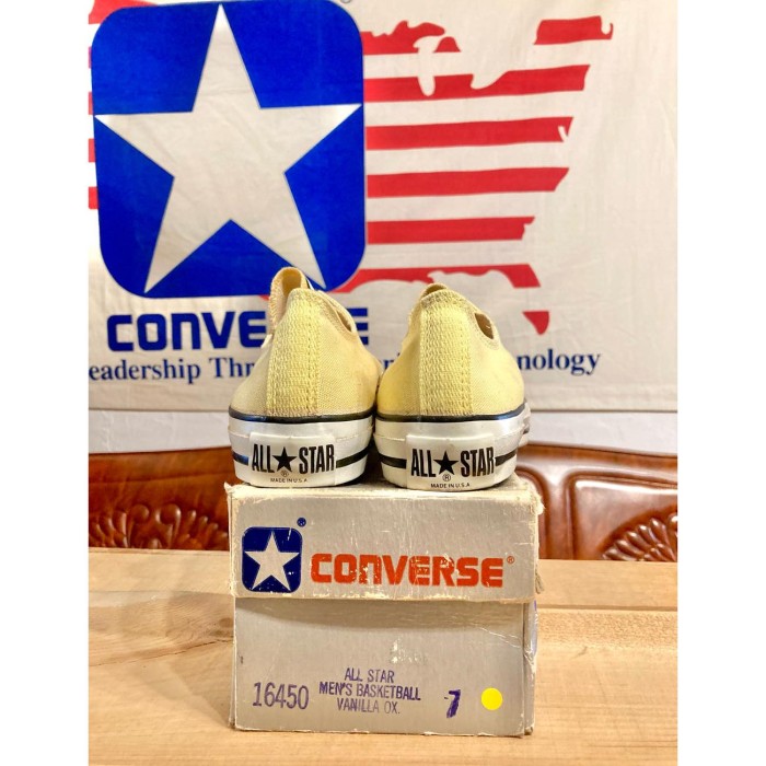 converse（コンバース） ALL STAR （オールスター）ox バニラ イエロー 7 25.5cm 80s 銀箱 USA 2312 | Vintage.City 古着屋、古着コーデ情報を発信