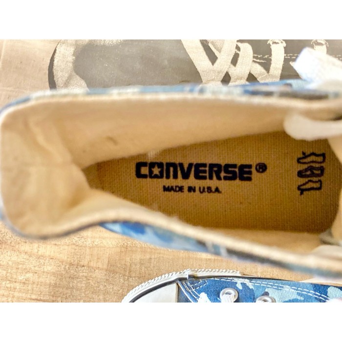 converse（コンバース） ALL STAR CAMOUFLAGE（オールスターカモフラ ）  Hi ブルー 迷彩柄 5.5 24.5cm 90s USA 205 | Vintage.City 古着屋、古着コーデ情報を発信