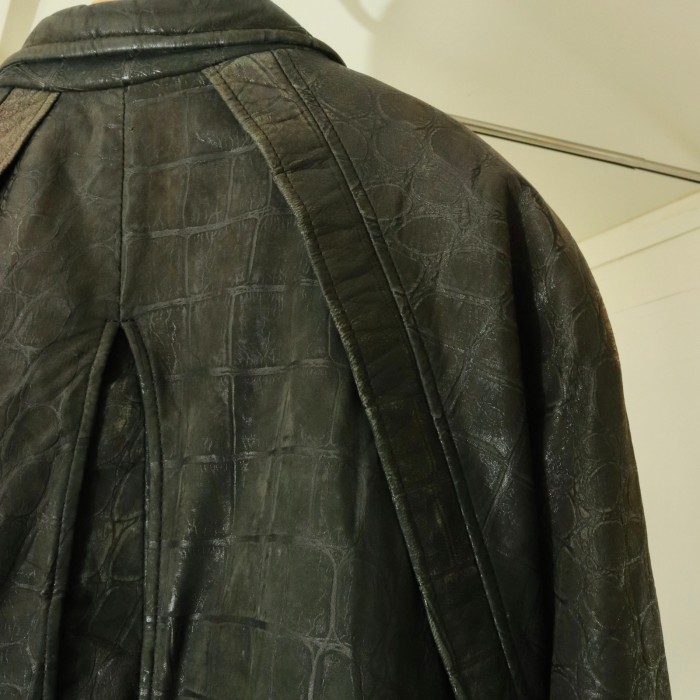 Andrew Marc crocodile pattern leather blouson | Vintage.City 古着屋、古着コーデ情報を発信