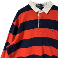 Ralph Lauren ラガーシャツ 2XL 刺繍ロゴ ワンポイント ボーダー | Vintage.City 빈티지숍, 빈티지 코디 정보