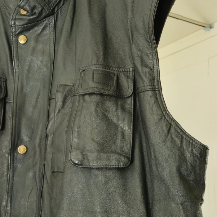 ECHT LEDER leather vest | Vintage.City 古着屋、古着コーデ情報を発信