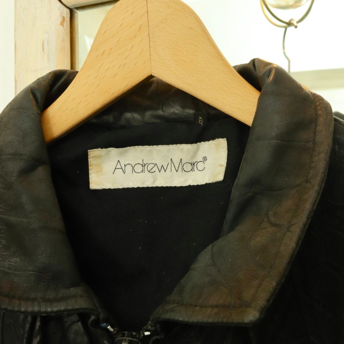 Andrew Marc crocodile pattern leather blouson | Vintage.City 古着屋、古着コーデ情報を発信