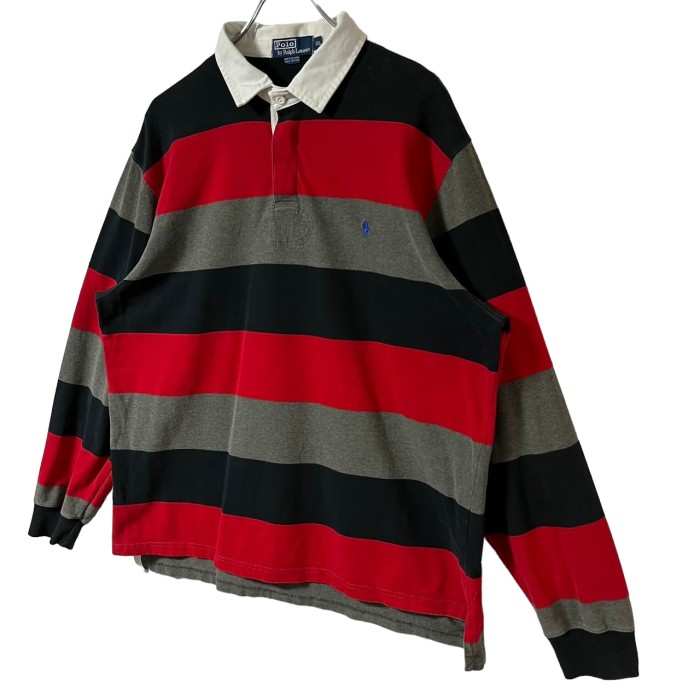 Ralph Lauren ラガーシャツ XL 刺繍ロゴ ワンポイント ボーダー | Vintage.City 古着屋、古着コーデ情報を発信