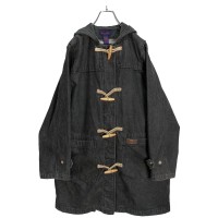90s DENIM&Co. fleece lining black denim duffle coat | Vintage.City 古着屋、古着コーデ情報を発信