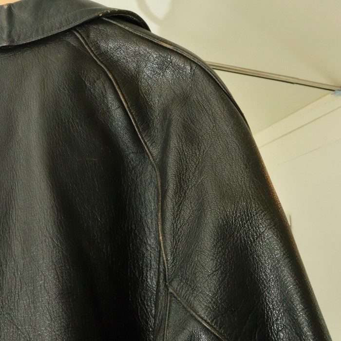 60-70s A.Ferrari double leather coat | Vintage.City 빈티지숍, 빈티지 코디 정보