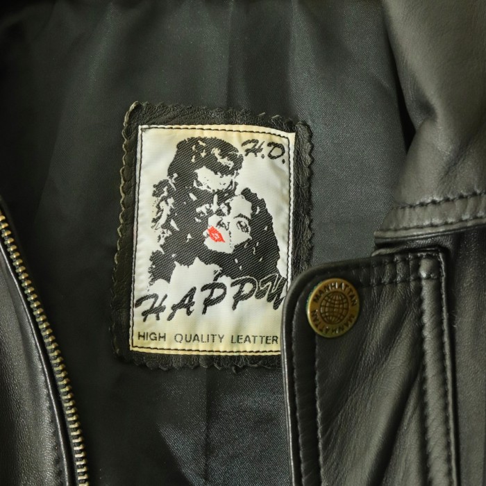 Happy leather coat | Vintage.City 빈티지숍, 빈티지 코디 정보