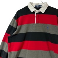 Ralph Lauren ラガーシャツ XL 刺繍ロゴ ワンポイント ボーダー | Vintage.City 古着屋、古着コーデ情報を発信