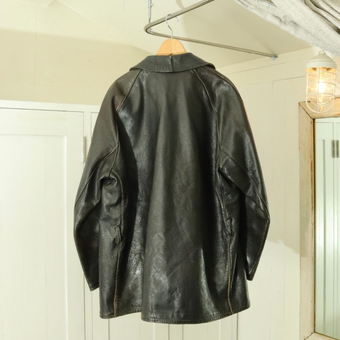 60-70s A.Ferrari double leather coat | Vintage.City 빈티지숍, 빈티지 코디 정보