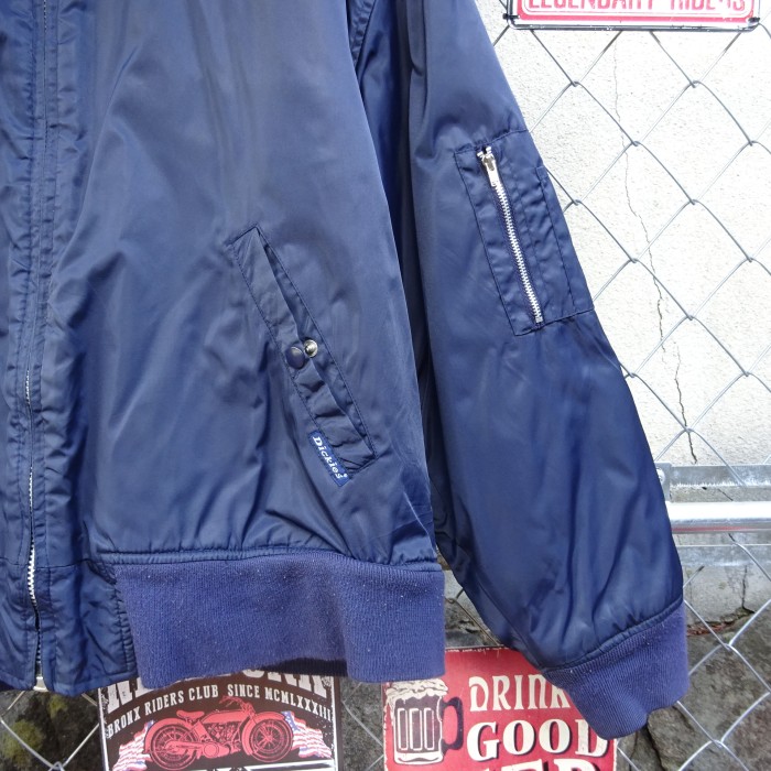 ディッキーズ フライトジャケット M ネイビー 襟ボア フルジップ ナイロン 紺 9246 | Vintage.City 古着屋、古着コーデ情報を発信