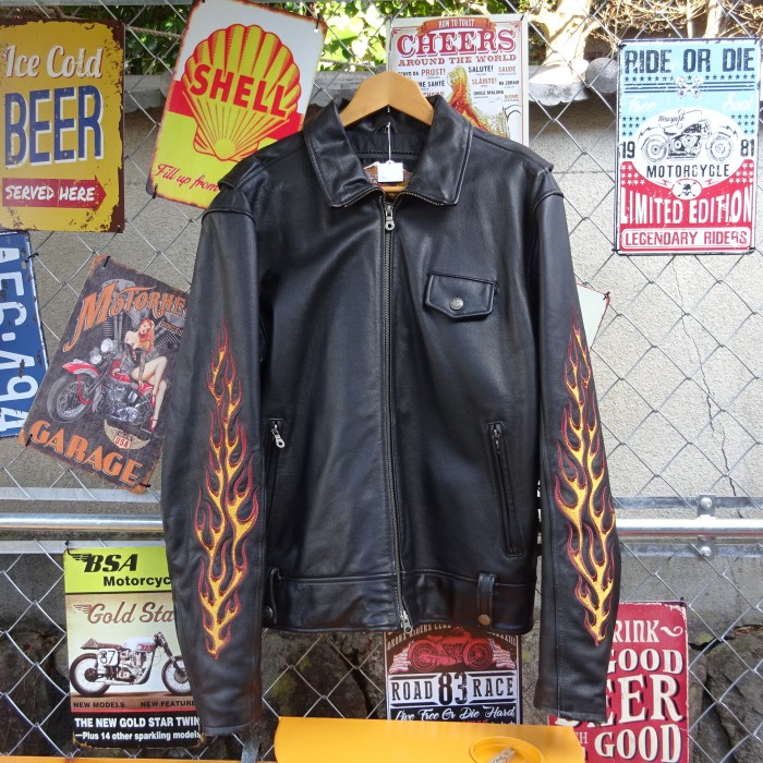 ハーレーダビッドソン ライダースジャケット ブラック 刺繍 袖ロゴ レザー 黒 9365 | Vintage.City 빈티지숍, 빈티지 코디 정보