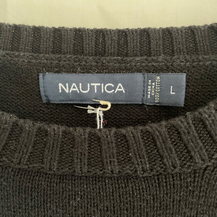 00s〜 NAUTICA コットンニット セーター 黒 ブラック ノーティカ | Vintage.City 빈티지숍, 빈티지 코디 정보