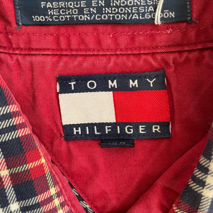 90s TOMMY HILFIGER チェックシャツ ボタンダウンシャツ | Vintage.City 빈티지숍, 빈티지 코디 정보