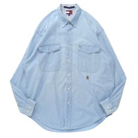 90s TOMMY HILFIGER ボタンダウンシャツ シャンブレーシャツ | Vintage.City 古着屋、古着コーデ情報を発信