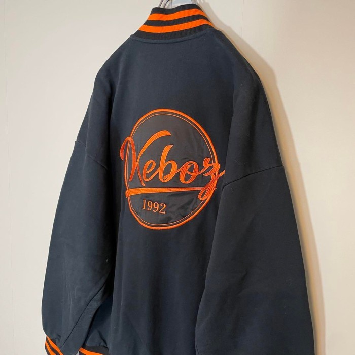 KEBOZ logo stadium jacket size XL 配送C　ケボズ　背面ビッグ刺繍ロゴ　スタジャン | Vintage.City 古着屋、古着コーデ情報を発信