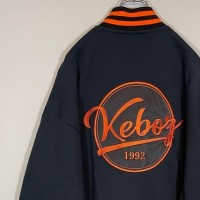 KEBOZ logo stadium jacket size XL 配送C　ケボズ　背面ビッグ刺繍ロゴ　スタジャン | Vintage.City 빈티지숍, 빈티지 코디 정보