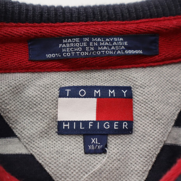 90s TOMMY HILFIGER ボーダー 長袖ポロシャツ オールドトミー | Vintage.City 빈티지숍, 빈티지 코디 정보