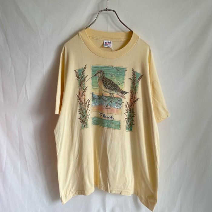 90s 鳥 アニマルTシャツ 古着 黄 イエロー USA製 ヴィンテージ