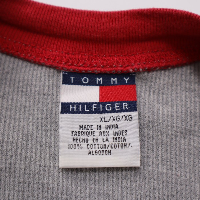 90s TOMMY HILFIGER ヘンリーネック 長袖Tシャツ ロンT 古着 | Vintage.City 빈티지숍, 빈티지 코디 정보