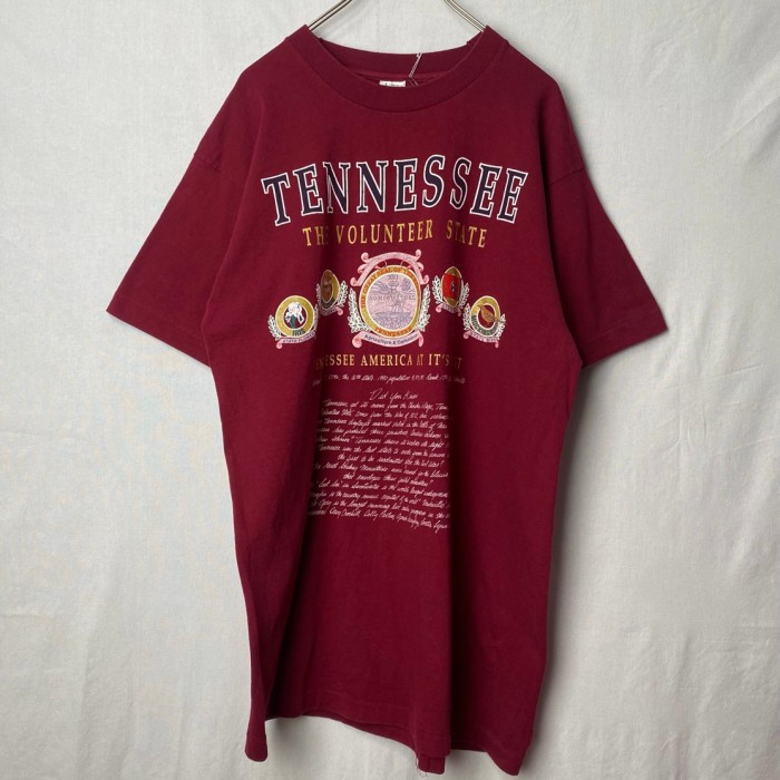 90s テネシー州 スーベニアTシャツ 古着 USA製 バーガンディ | Vintage.City 빈티지숍, 빈티지 코디 정보