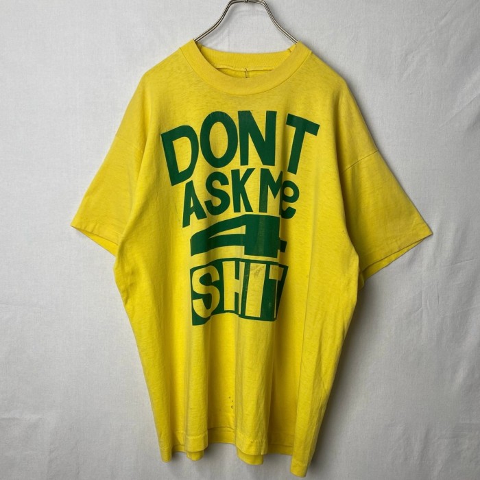 90s DON'T ASK ME 4 SHIT メッセージTシャツ 古着 黄 | Vintage.City