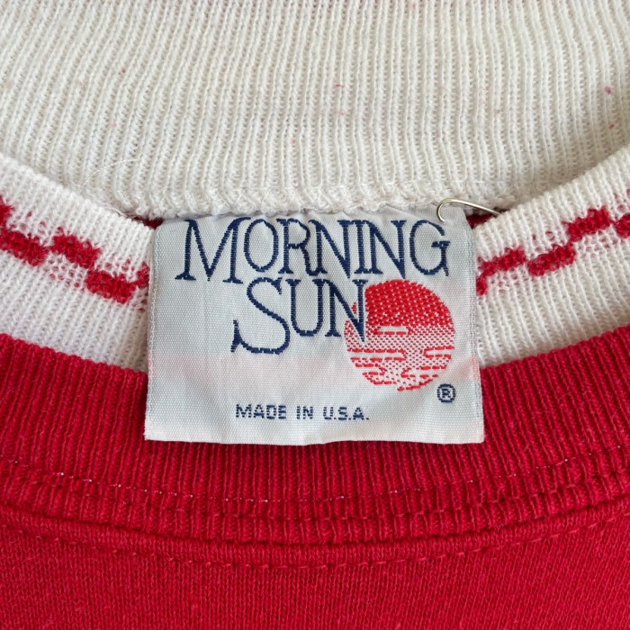 80s 90s MORNING SUN ひまわり プリント スウェット 赤 | Vintage.City 古着屋、古着コーデ情報を発信