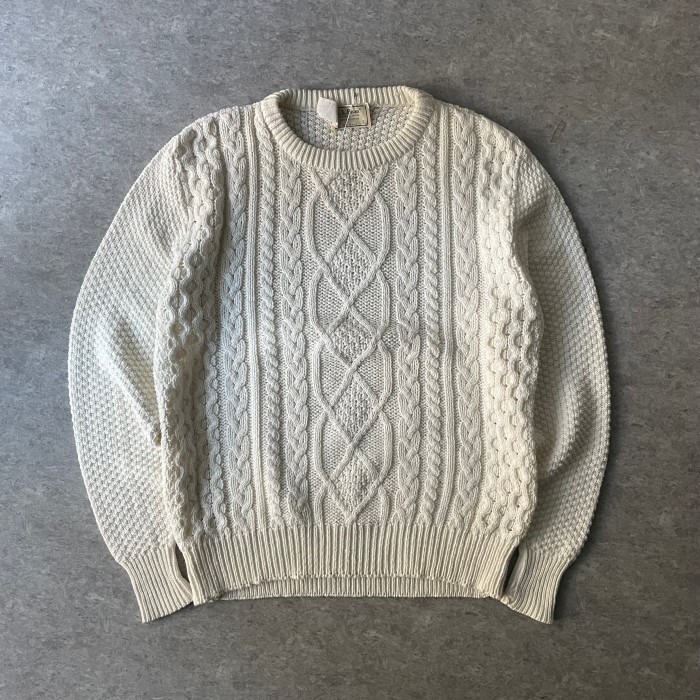 80's  L.L.Bean  cotton Fisherman knit | Vintage.City 빈티지숍, 빈티지 코디 정보
