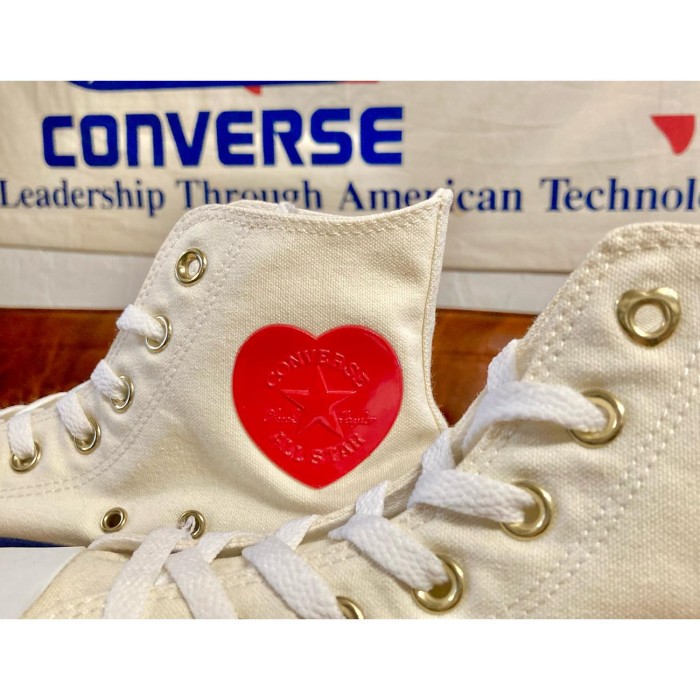 converse（コンバース） ALL STAR HEART PATCH（オールスター ハートパッチ） 白/紺 4.5 23.5cm ハイカット 2310 | Vintage.City 古着屋、古着コーデ情報を発信