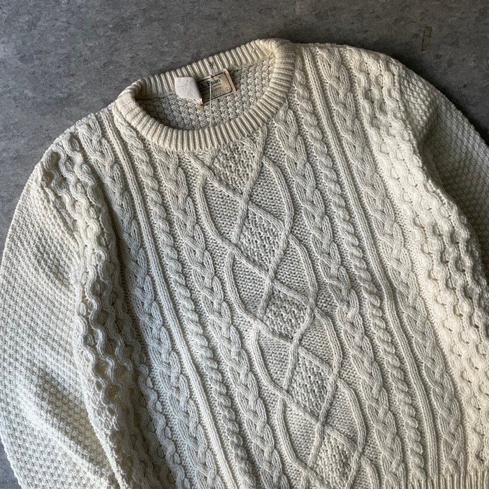 80's  L.L.Bean  cotton Fisherman knit | Vintage.City 古着屋、古着コーデ情報を発信