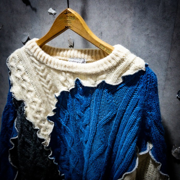 ”編多重奏”_空 【NaNa】Special Docking Re:make knit_”sky” | Vintage.City 古着屋、古着コーデ情報を発信
