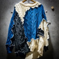 ”編多重奏”_空 【NaNa】Special Docking Re:make knit_”sky” | Vintage.City 빈티지숍, 빈티지 코디 정보