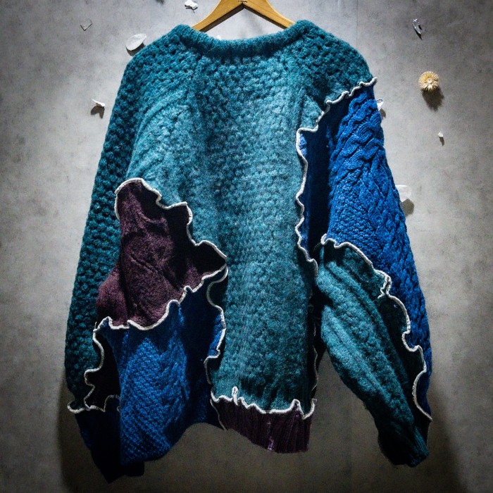 ”編多重奏”_森 【NaNa】Special Docking Re:make knit_”Forest” | Vintage.City 빈티지숍, 빈티지 코디 정보