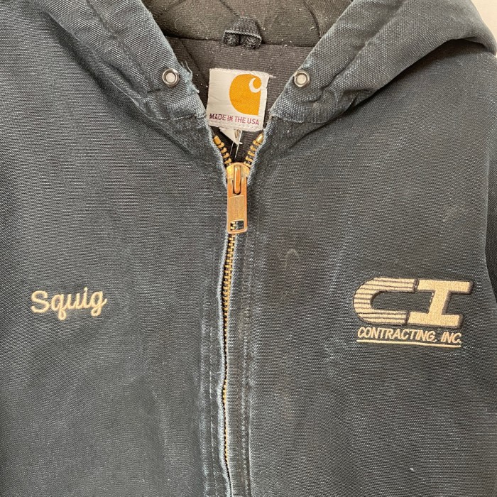 USA製 Carhartt アクティブジャケット ブラック 黒 古着 カーハート ...