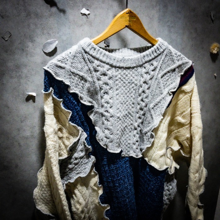 ”編多重奏”_蕎 【NaNa】Special Docking Re:make knit_”Soba” | Vintage.City 빈티지숍, 빈티지 코디 정보