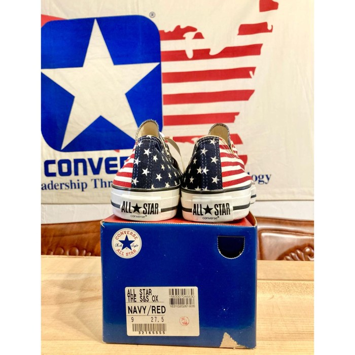 converse（コンバース） ALL STAR THE S&S（オールスター スター＆ストライプ）赤/紺 9 27.5cm 2312 | Vintage.City 古着屋、古着コーデ情報を発信