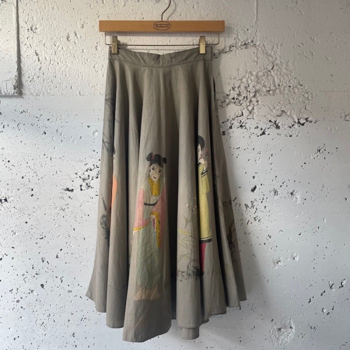 50's ハンドペイントサーキュラースカート | Vintage.City 빈티지숍, 빈티지 코디 정보