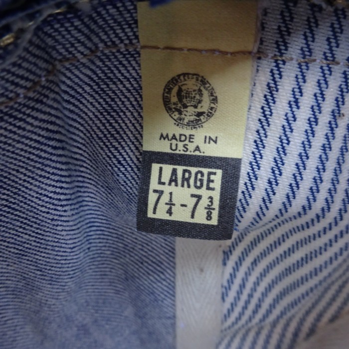 デッドストック アーミーハット L ブルー デニム USA製 ヒッコリー 白 青 9487 | Vintage.City 古着屋、古着コーデ情報を発信