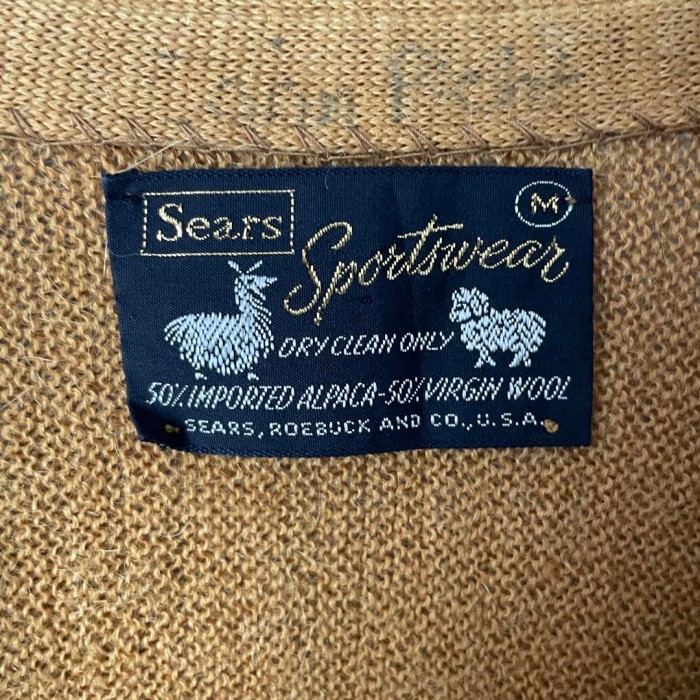 Sears 80's alpaca blend cardigan size M 配送B シアーズ　アルパカカーディガン　当時もの　グランジ | Vintage.City 古着屋、古着コーデ情報を発信