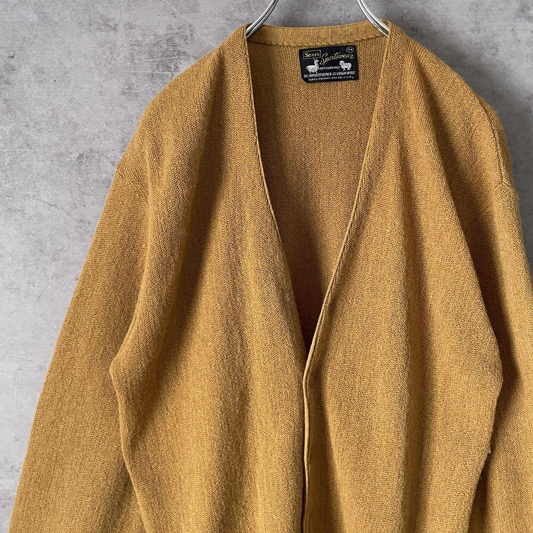 Sears 80's alpaca blend cardigan size M 配送B シアーズ アルパカ ...