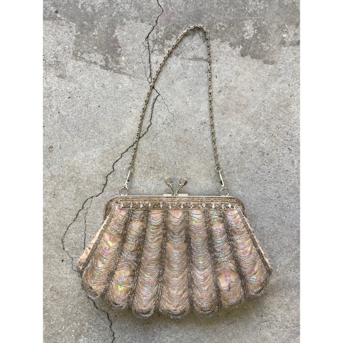 mini bag / がま口ハンドバッグ ビーズ ショルダー | Vintage.City 빈티지숍, 빈티지 코디 정보