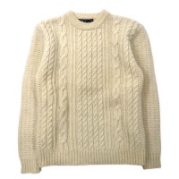 Shetland フィッシャーマン アランニット セーター 38/40 ホワイト ウール | Vintage.City 빈티지숍, 빈티지 코디 정보