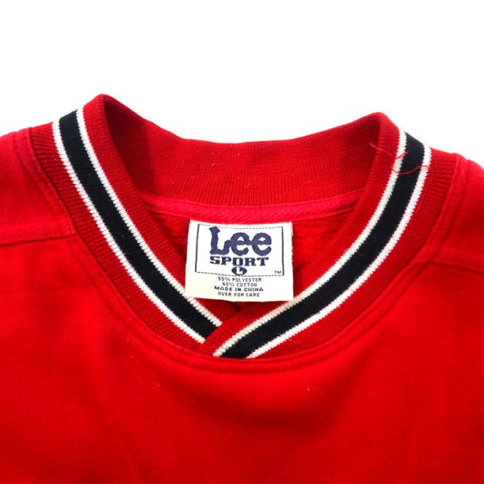 Lee SPORT 90年代 カレッジ刺繍 リブライン スウェット L レッド コットン ポリエステル 裏起毛 NCAA OHIO STATE BUCKEYES フットボール ビッグサイズ | Vintage.City 古着屋、古着コーデ情報を発信