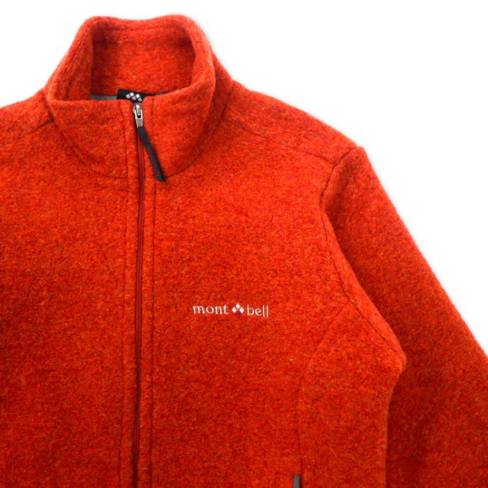 mont-bell クリマリッチウール ライニングジャケット M オレンジ ウール CLIMA WOOL ワンポイントロゴ刺繍 1106390 | Vintage.City 古着屋、古着コーデ情報を発信