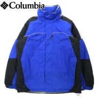 Columbia マウンテンパーカー LT ブルー ナイロン 中綿 フード収納式 | Vintage.City 古着屋、古着コーデ情報を発信