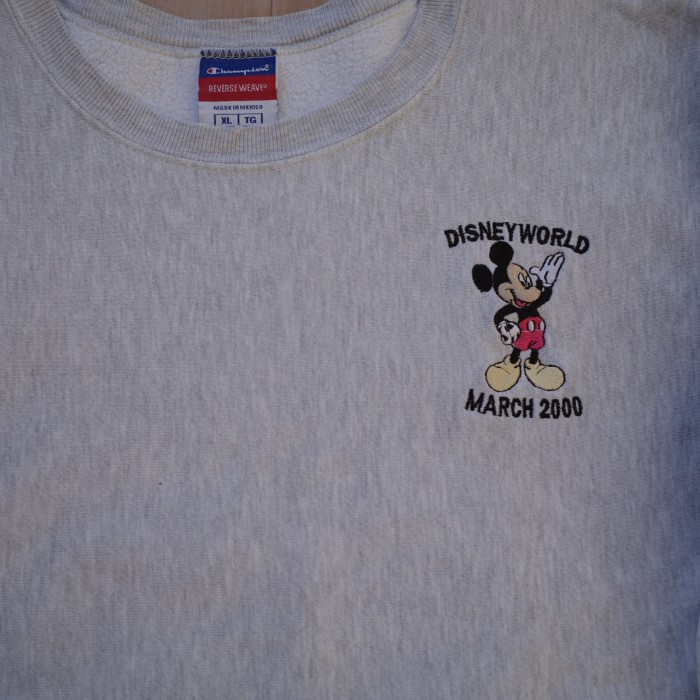 USA メキシコ 3色 タグ リバース ウィーブ XL チャンピオン ディズニー ワールド ミッキー マウス Mickey Disney World クルー | Vintage.City 빈티지숍, 빈티지 코디 정보
