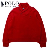 Polo by Ralph Lauren ショールカラー スウェットシャツ XL レッド コットン スモールポニー刺繍 | Vintage.City 古着屋、古着コーデ情報を発信