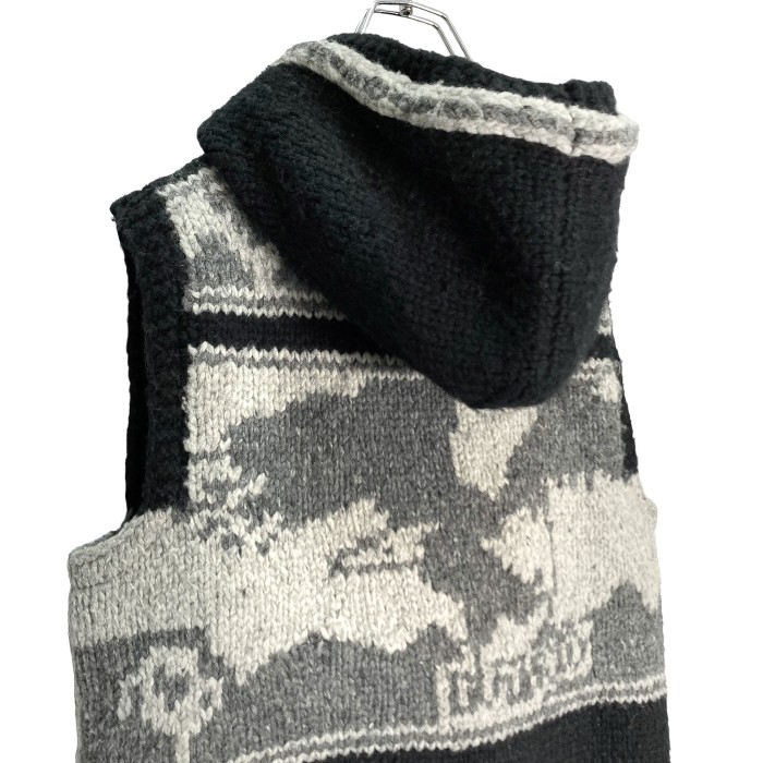 KANATA × BACKBONE  THE AUTHENTIC zip-up cowichan knit vest | Vintage.City 古着屋、古着コーデ情報を発信