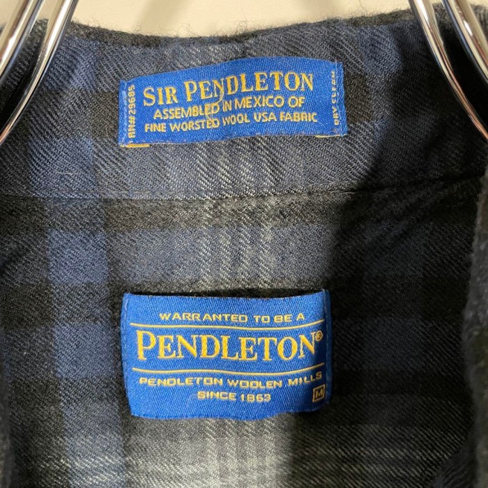 PENDLETON B.D. wool check shirt size M 配送C　ペンドルトン　ボタンダウン　ウールチェックシャツ | Vintage.City 古着屋、古着コーデ情報を発信