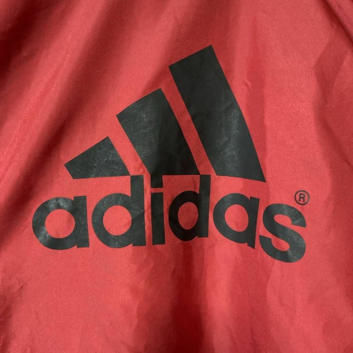 adidas big logo nylon jacket size M 配送A　アディダス　ビッグロゴナイロンジャケット　プルオーバー　パフォーマンスロゴ　ゲームウェア | Vintage.City 古着屋、古着コーデ情報を発信