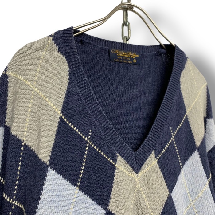 “Brooks Brothers” Argyle Cotton Knit | Vintage.City 빈티지숍, 빈티지 코디 정보