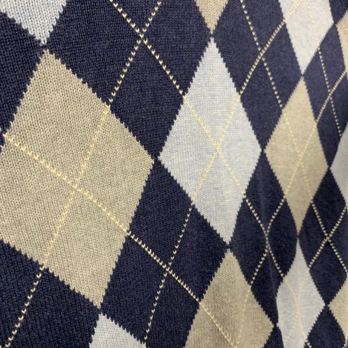 “Brooks Brothers” Argyle Cotton Knit | Vintage.City 古着屋、古着コーデ情報を発信
